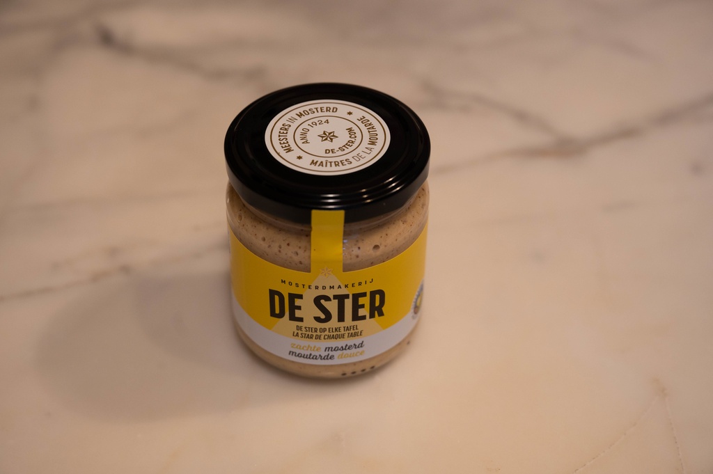 Mosterd De Ster zacht van smaak -  potje van 210 ml