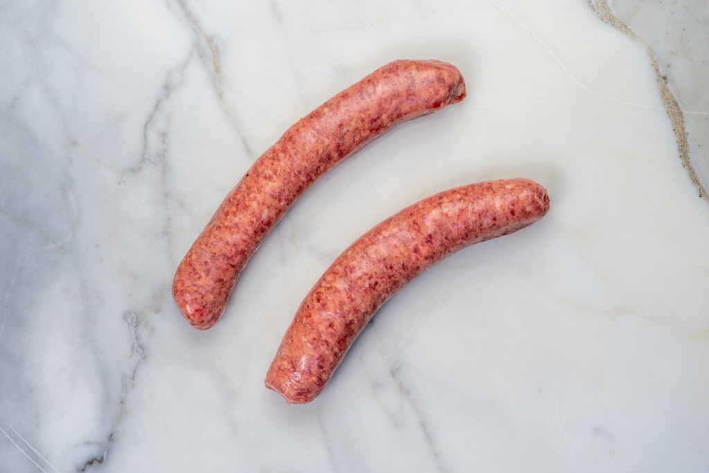 Salsiccia (rund) met witte wijn en parmezaan