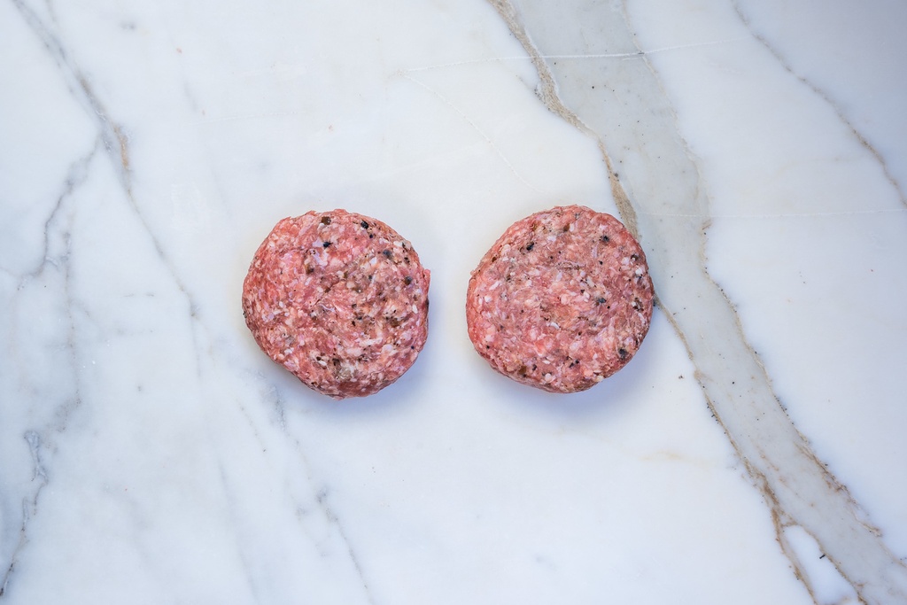 Kalfsburger (kalf - varken) met zwarte truffel 