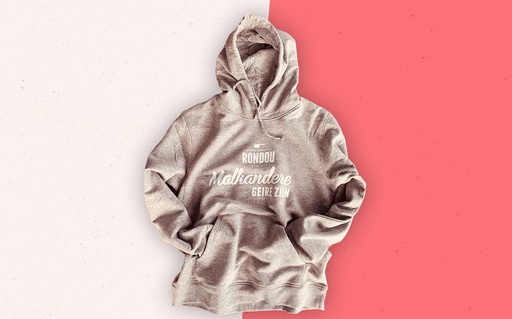 Hoodie grijs ‘Malkandere geire zien’